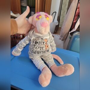 Vintage 1999 Kellytoy Pink Panther Plush Stuffed Animal Baby Outfit 20"